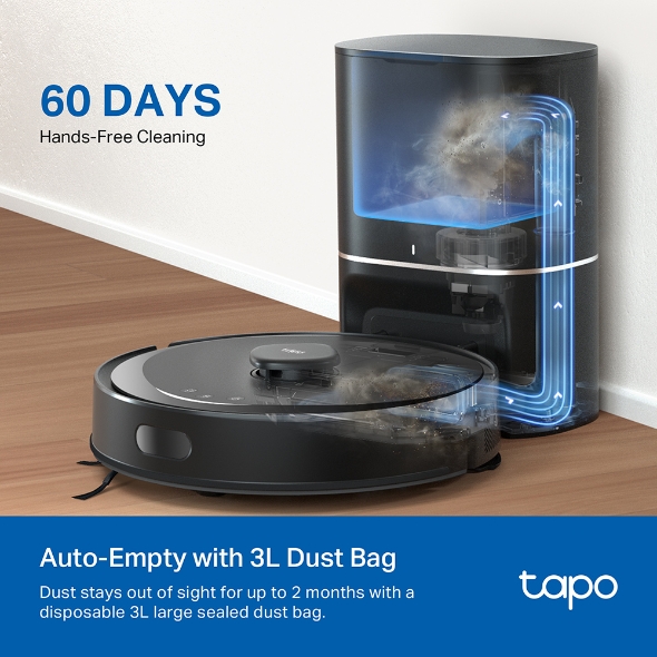TP-Link Tapo RV30 Max Plus 5300Pa Hyper Suction Robot Vacuum & Mop + Smart Auto-Empty Dock | T199 - Image 2