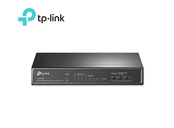 TP-Link TL-SF1008P 8-Port 10/100Mbps Desktop Switch with 4-Port PoE+ | T27