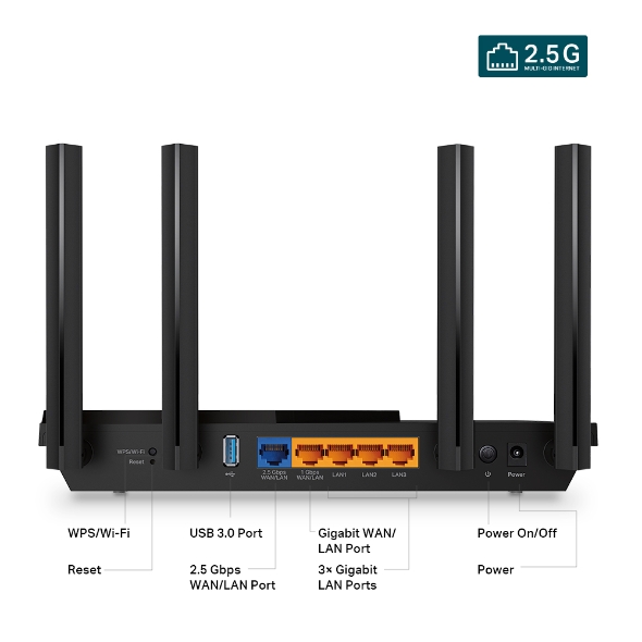 TP-Link Archer AX55 Pro AX3000 Multi-Gigabit Wi-Fi 6 Router with 2.5G Port | T56 - Image 3