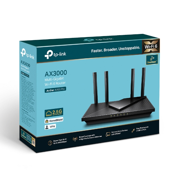 TP-Link Archer AX55 Pro AX3000 Multi-Gigabit Wi-Fi 6 Router with 2.5G Port | T56 - Image 7