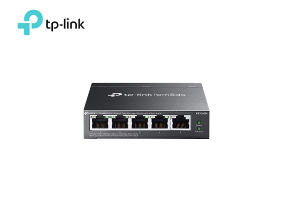 TP-Link ES205GP Omada 5-Port Gigabit Easy Managed Switch with 4-Port PoE+ | T25