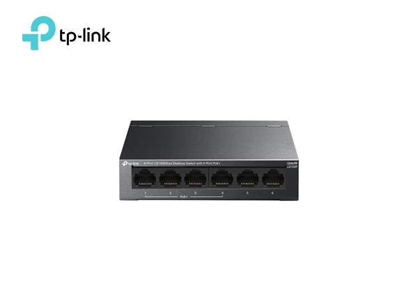 TP-Link LS106P 6-Port 10/100Mbps Desktop Switch with 4-Port PoE+ | T16