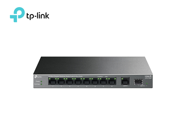 TP-Link LS1210GP 10-Port Gigabit Desktop Switch with 8-Port PoE+ | T40