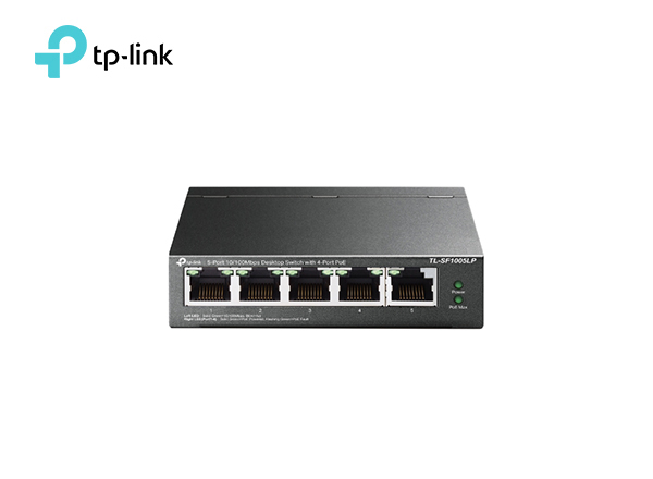 TP-Link SF1005LP 5-Port 10/100Mbps Desktop Switch with 4-Port PoE | T19