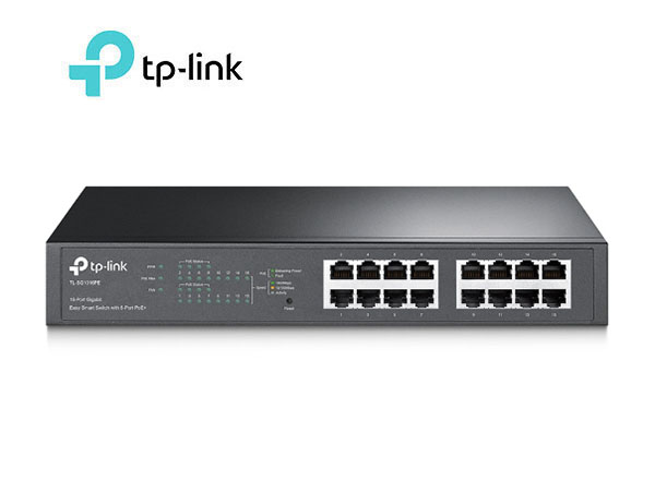 TP-Link SG1016PE 16-Port Gigabit Easy Smart PoE Switch with 8-Port PoE+ | T83