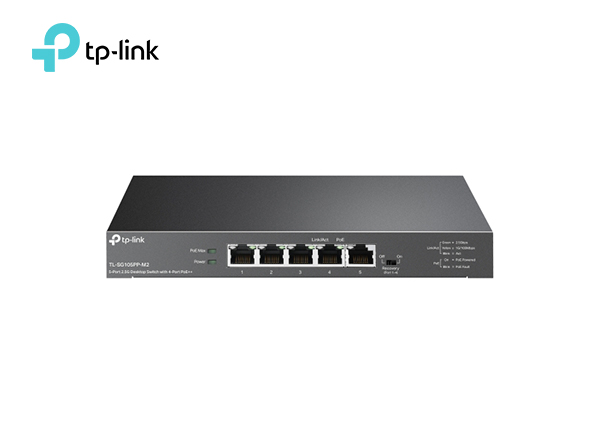TP-Link SG105PP-M2 5-Port 2.5G Desktop Switch with 4-Port PoE++ | T88