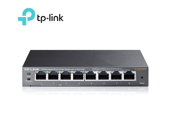 TP-Link TL-SG108PE 8-Port Gigabit Easy Smart Switch with 4-Port PoE | T36