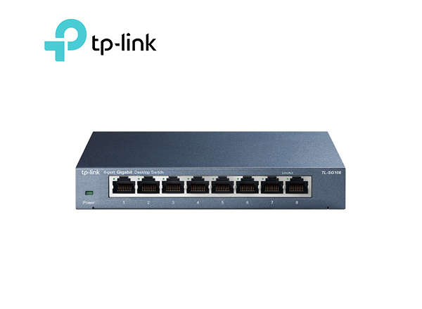 TP-Link TL-SG108 8-Port 10/100/1000Mbps Desktop Switch | T16