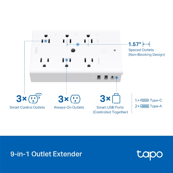 TP-Link Tapo P306 Smart Wi-Fi Outlet Extender | T27 - Image 2