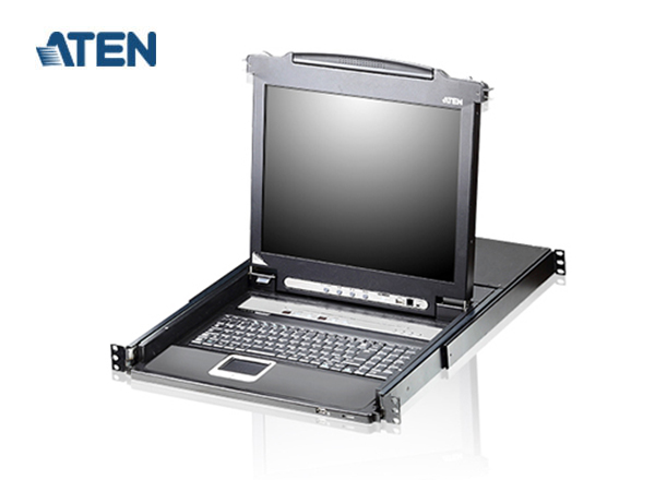 ATEN CL5708M 17" Rackmount LCD console w/ 8 Port PS2 and USB Combo KVM
