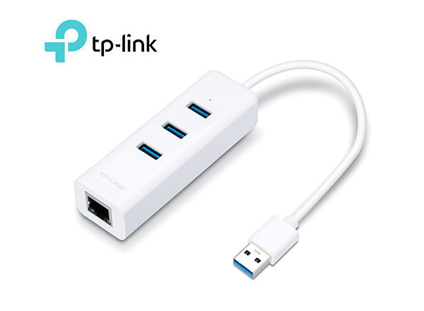 TP-Link UE330 USB 3.0 3-Port Hub & Gigabit Ethernet Adapter 2 in 1 USB Adapter | T14