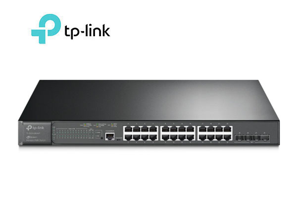 TP-Link TL-SG3428XMP JetStream 24-Port Gigabit and 4-Port 10GE SFP+ L2+ Managed Switch with 24-Port PoE+ | T300
