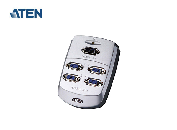 ATEN VS84 4-Port VGA Splitter Wall Plate (Plastic) (250MHz) | A20